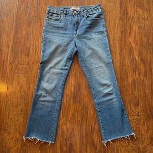 TRAVE Denim Colette Kick Flare Jeans Womens 29 Raw Hem Sweet Emotion Blue